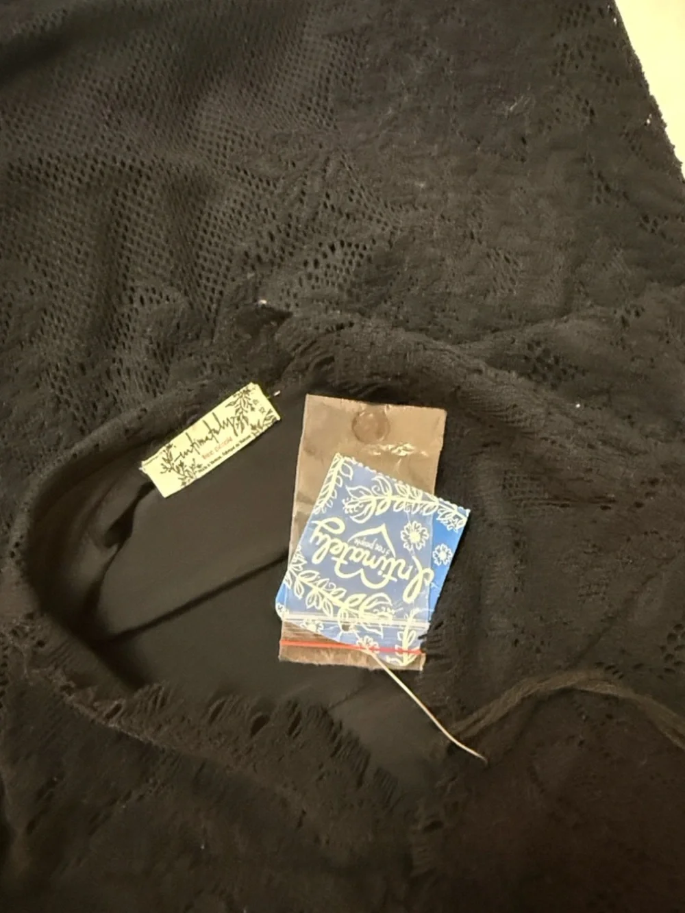 Free People Black Harper Lace Halter Mini Dress - Picture 6 of 8